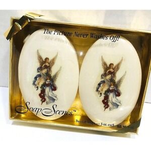 Vintage Angels Pictorial Hand Soap Set of 2 Christmas Cottagecore Victorian NEW